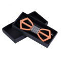 КТ бренд мода коробки изготовленного на заказ дешевые деревянные большие галстук галстуки мужчин